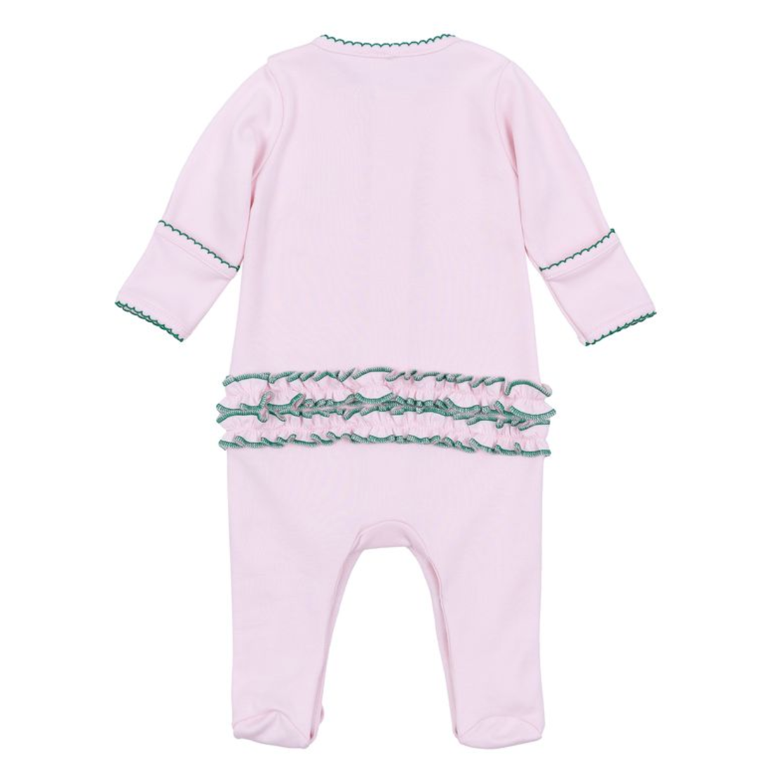 Embroidered Footie, Pink Mini Mallard