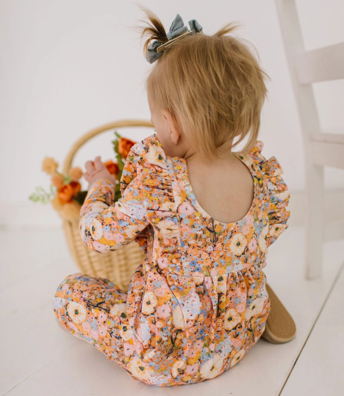 Mabel Romper, Pumpkin Bouquet