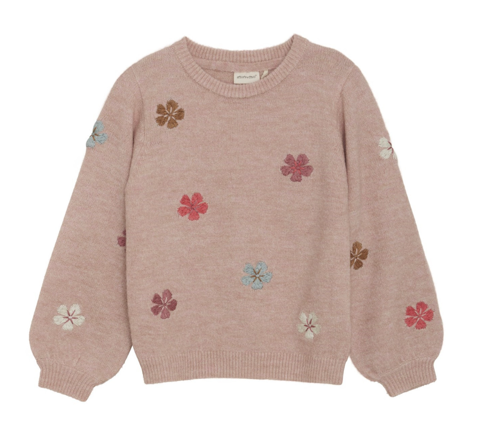 Knit Pullover, Rosy Daisies