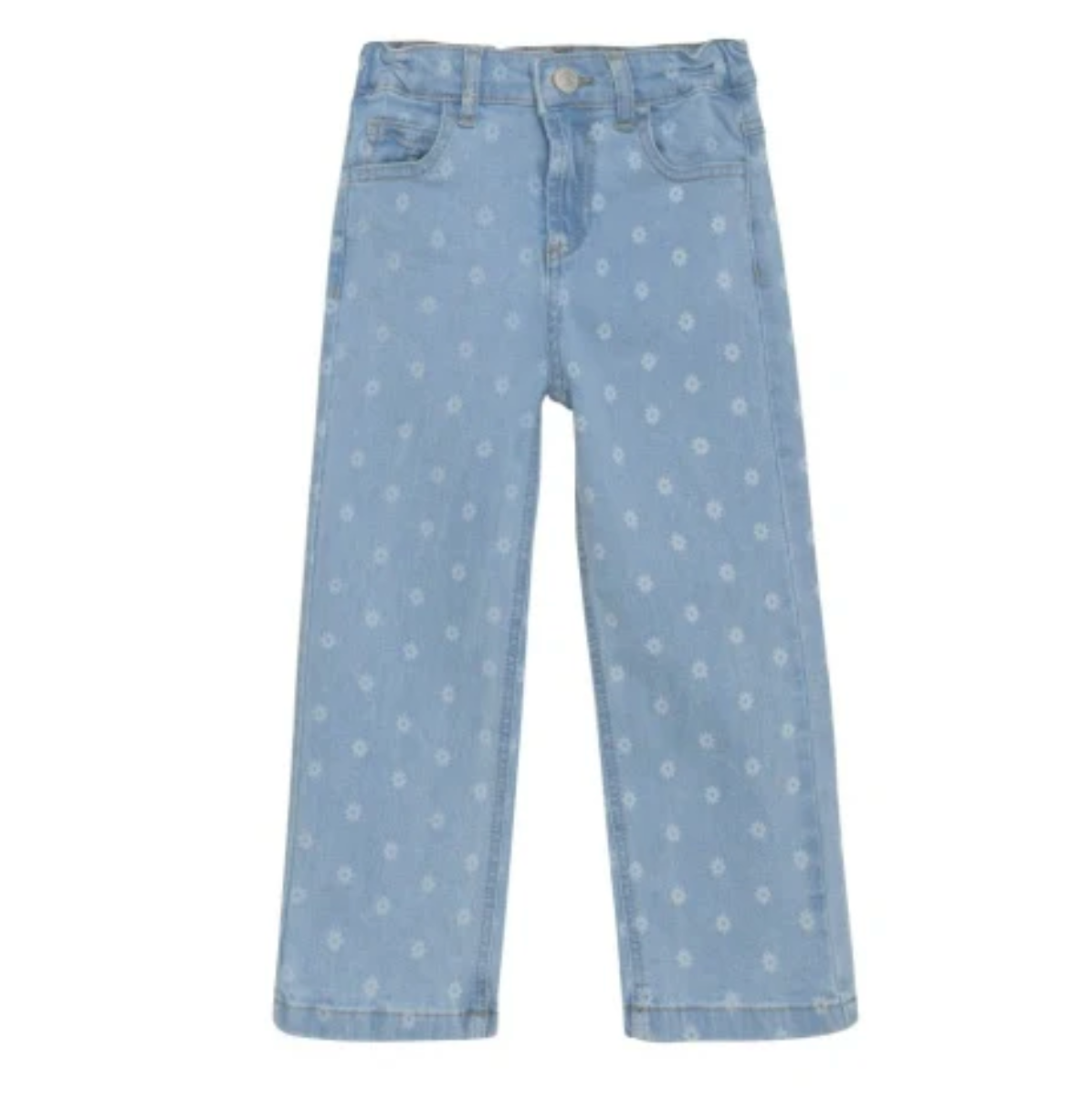 Wide Leg Jeans, All Over Daisies