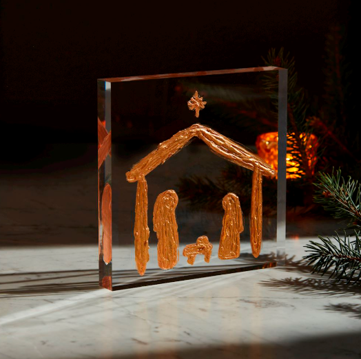 Acrylic Nativity Plaque - Magpies Paducah