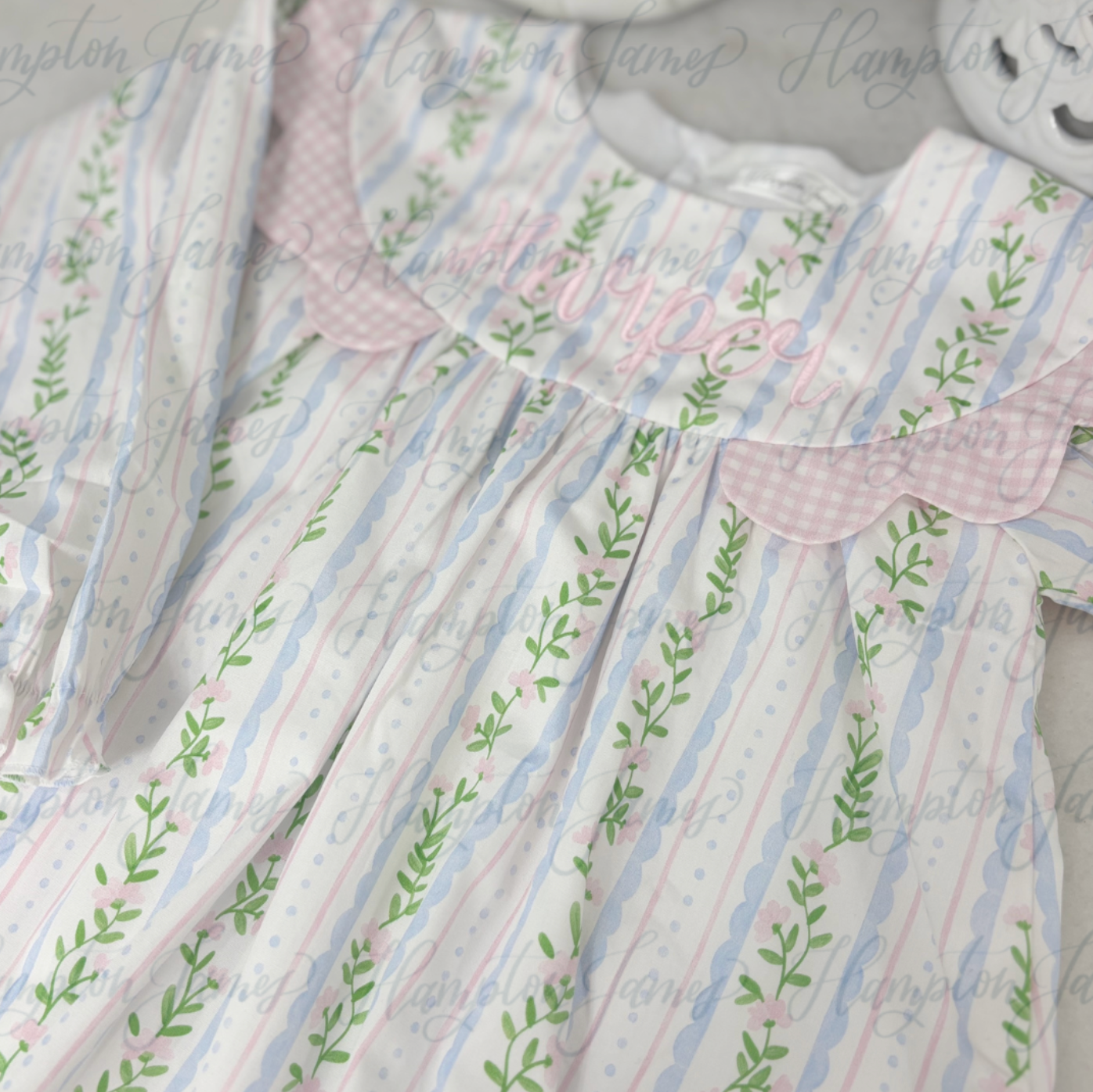 Emily Scalloped Dress, Pink Ivy - Magpies Paducah