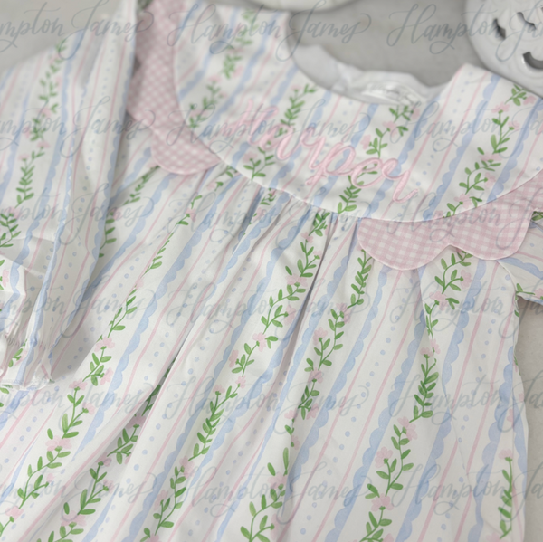 Emily Scalloped Dress, Pink Ivy - Magpies Paducah