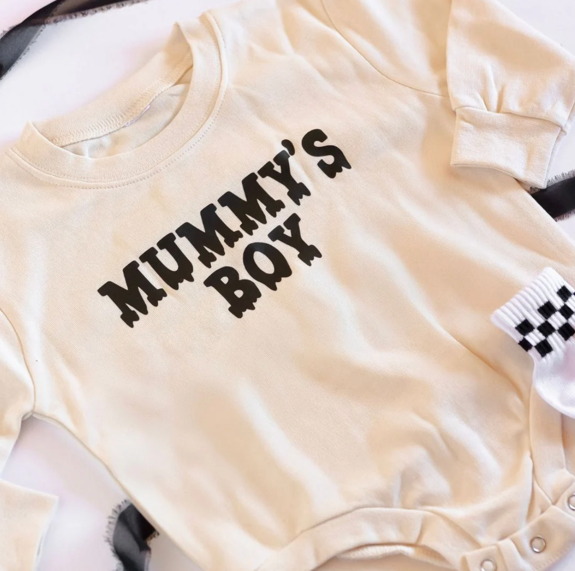 Mummy's Boy Long Sleeve Romper
