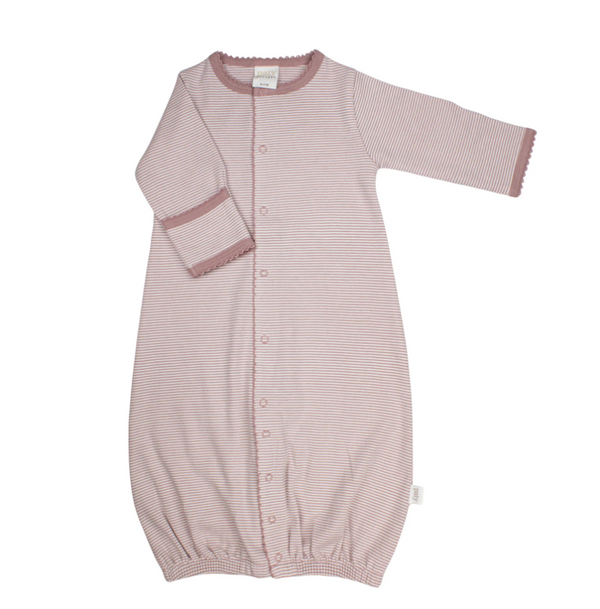Organic Converter Gown, Mauve Stripe