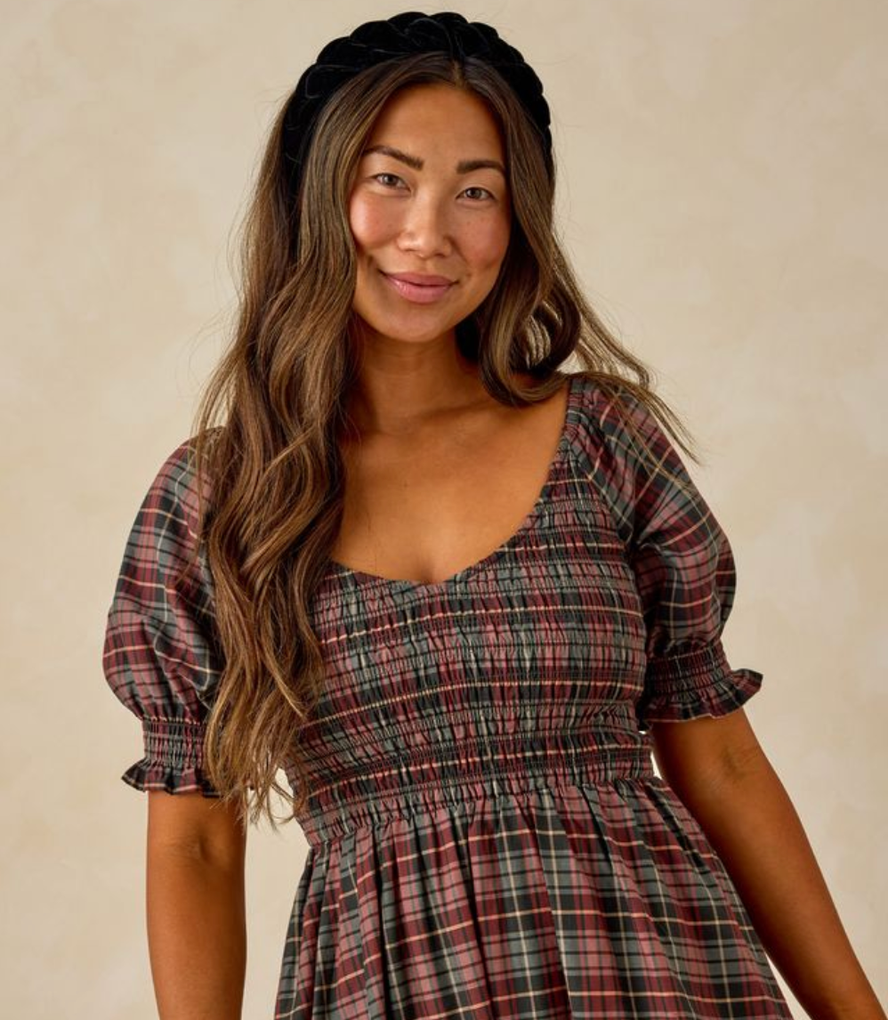 Adele Dress, Winter Tartan