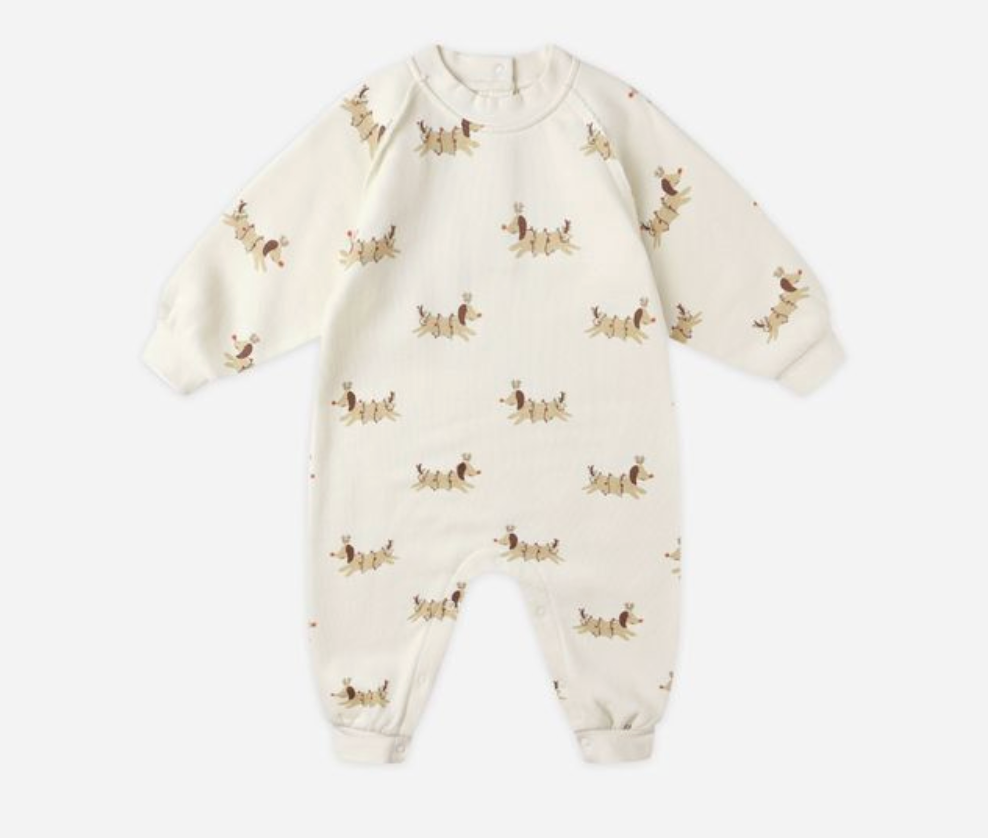 Raglan Jumpsuit, Christmas Dogs