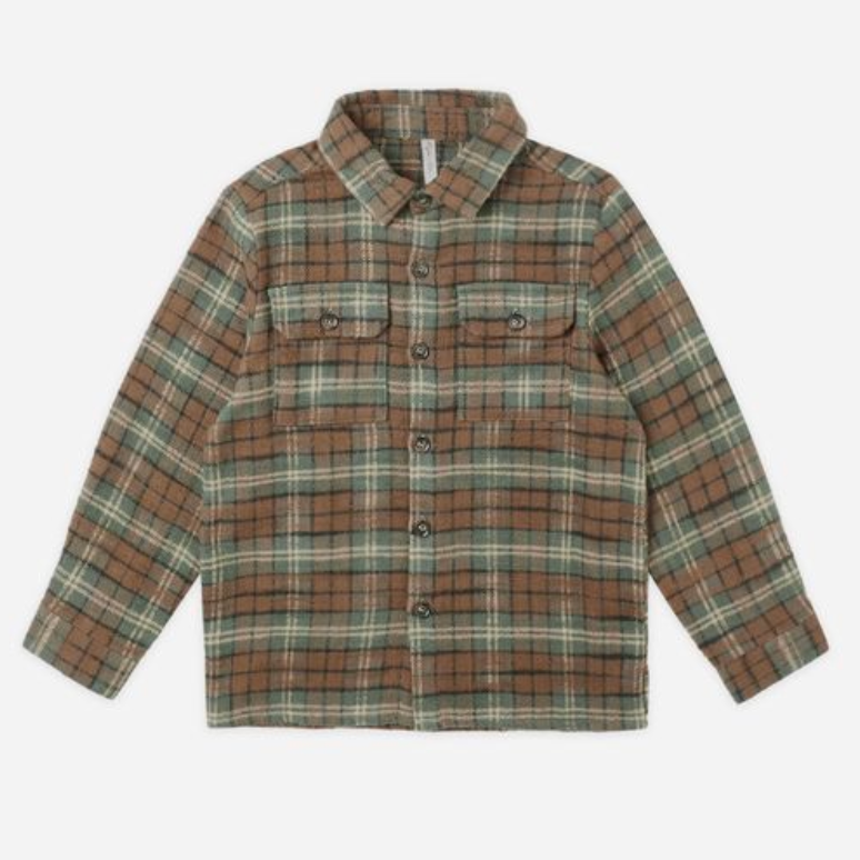 Pocketed Flannel Shirt, Holiday Plaid