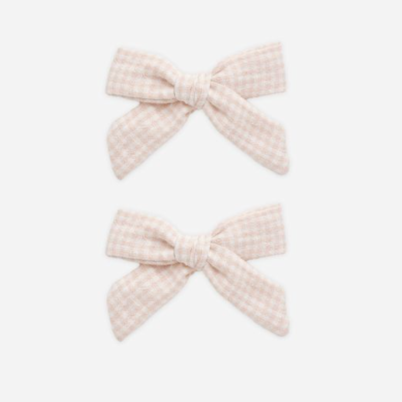 Bows Set of 2, Petal Gingham
