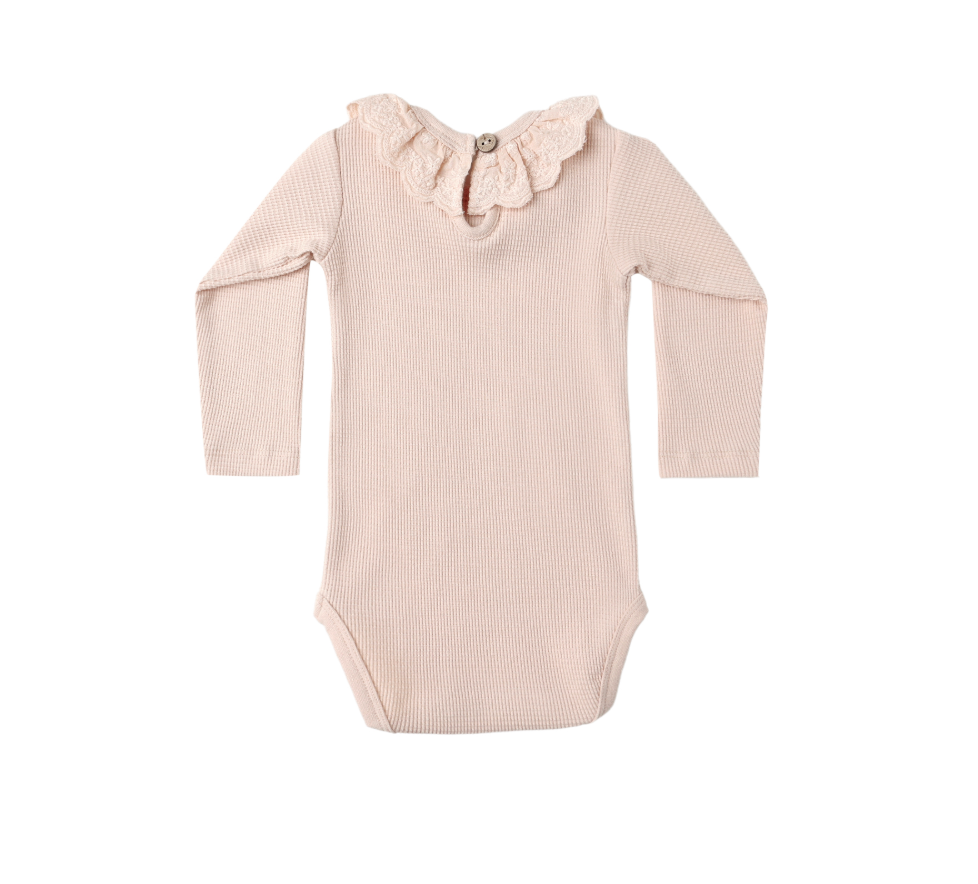 Ruffle Collar Bodysuit, Antique