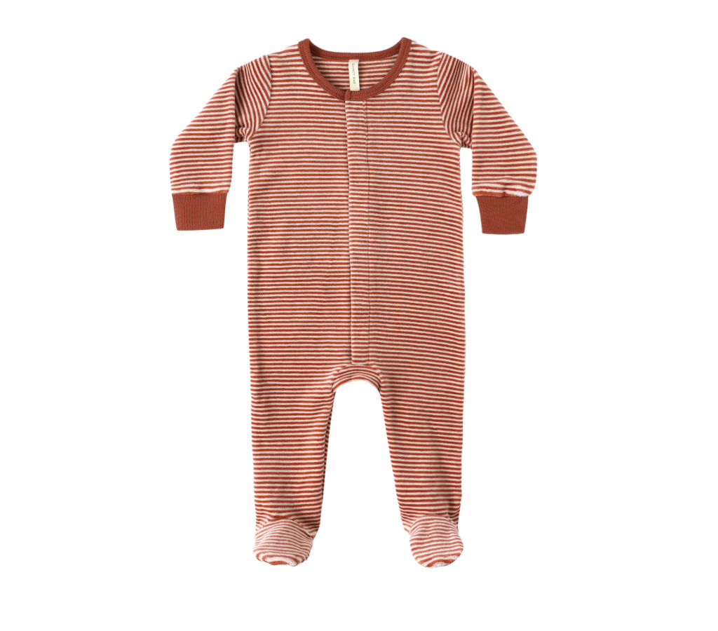 Hidden Snap Footie, Candy Stripe
