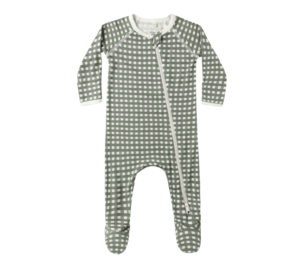 Bamboo Zip Footie, Forest Check