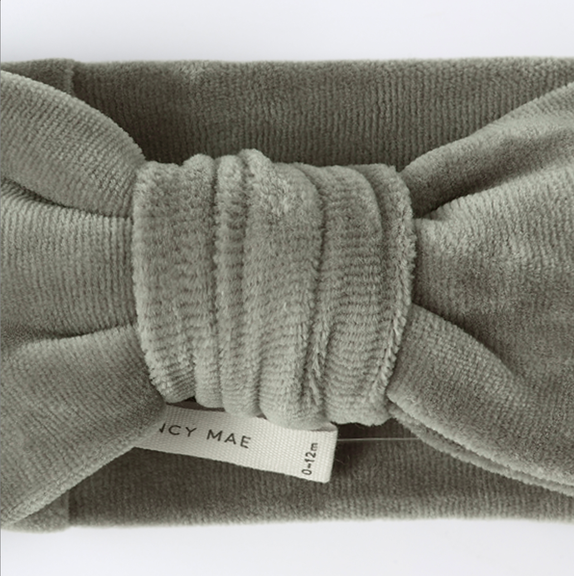 Velour Bow Headband, Forest