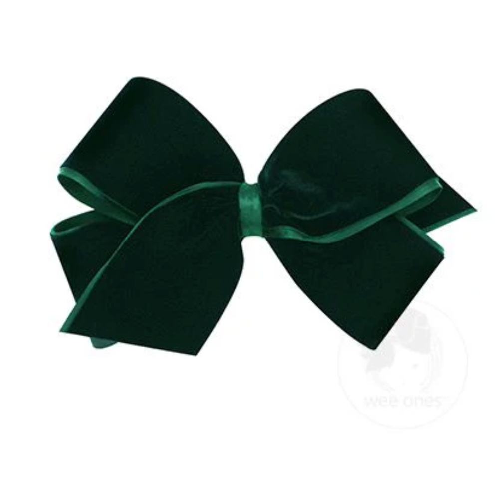 Small King Velvet Bow, Forest Green - Magpies Paducah