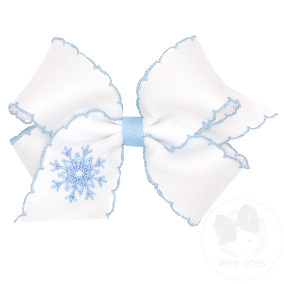 Medium Moonstitch Bow, Snowflake