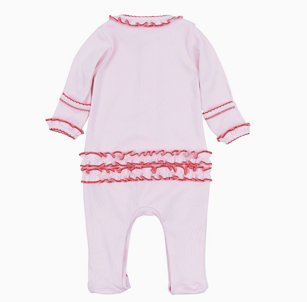 Candy Cane Lane Ruffle Footie