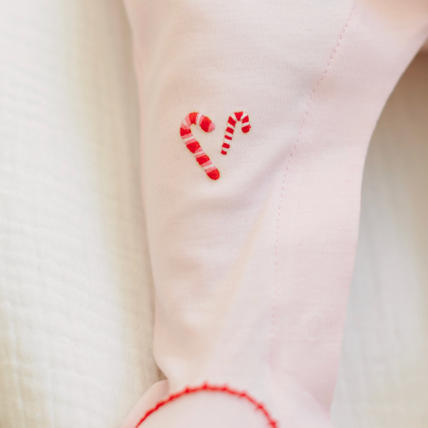 Candy Cane Lane Ruffle Footie