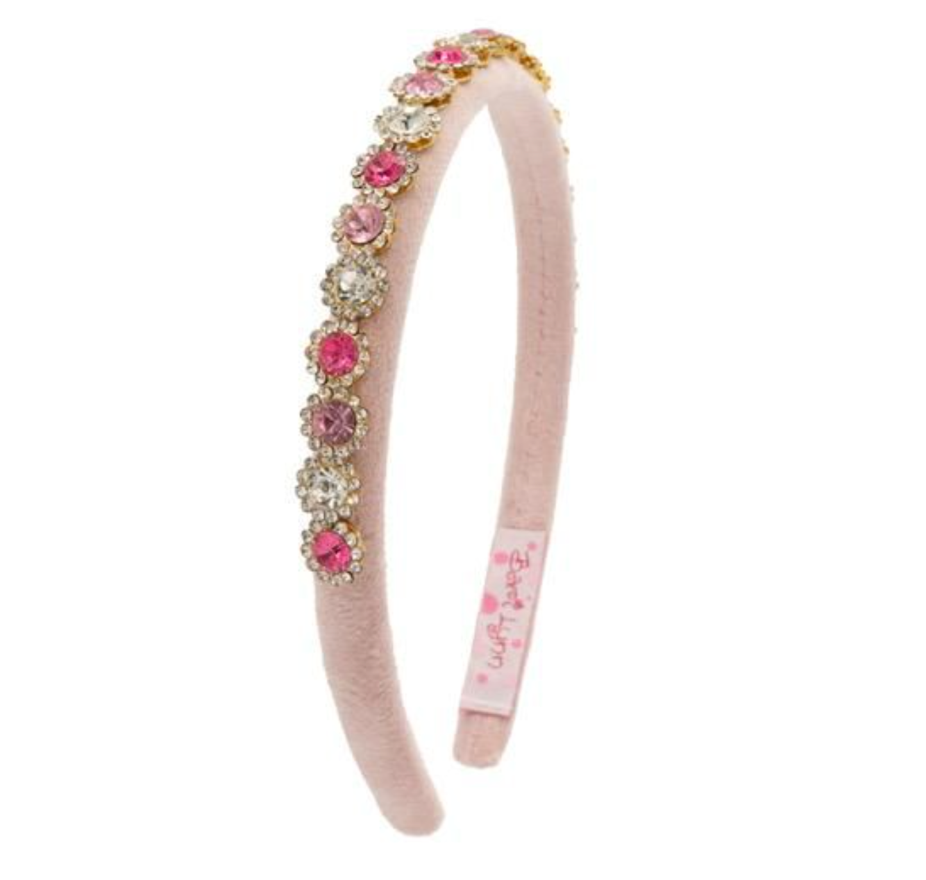 Pink Velvet Jewel Thin Headband