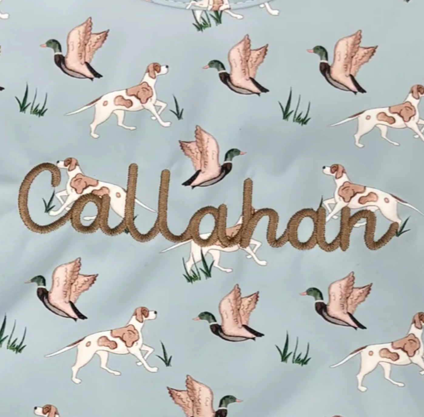 Catch All Bib, Dogs and Mallards