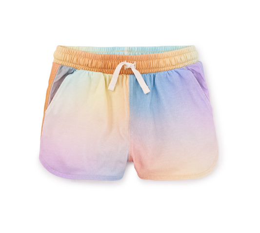 Tie-Waist Shorts, Rainbow Gradient