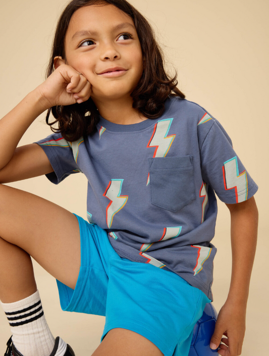 Pocket Tee, Lightning Bolts