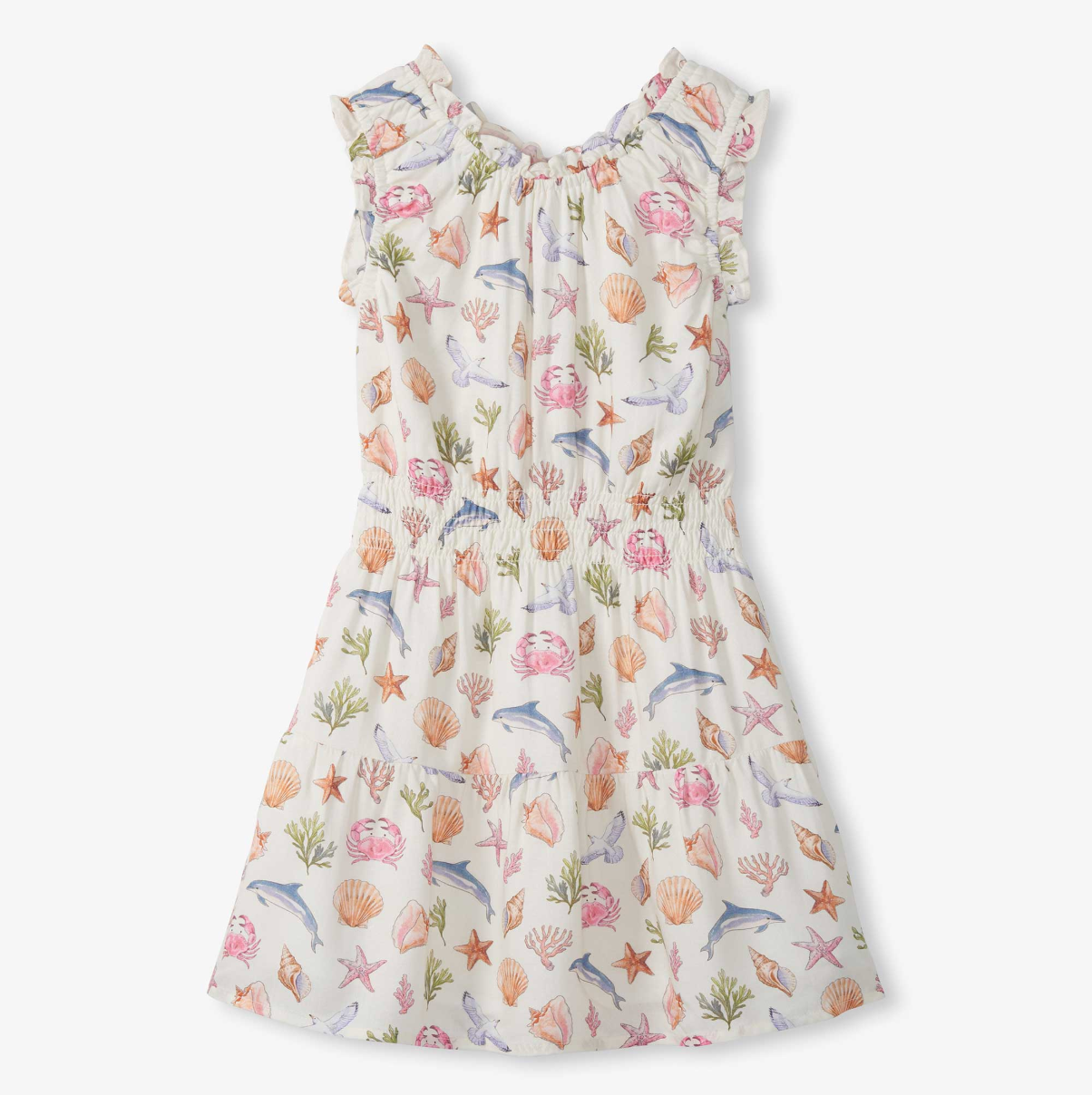 Vintage Sea Life Gathered Dress - Magpies Paducah
