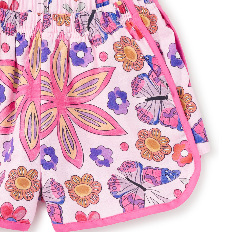 Woven Dolphin Shorts, Butterfly Tile - Magpies Paducah