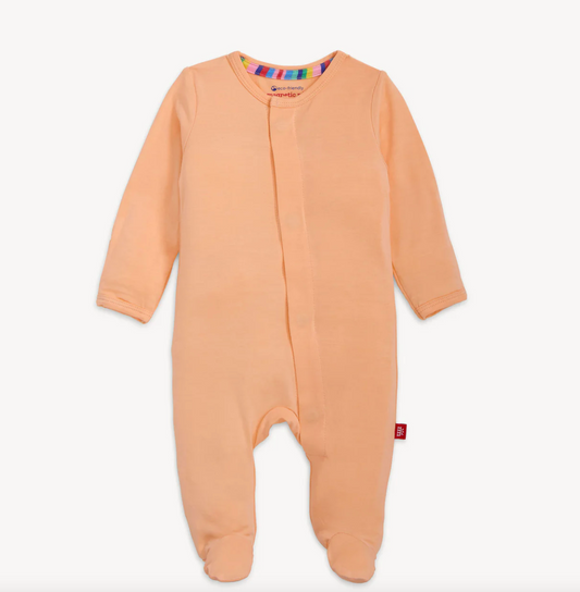 Solid Modal Footie, Apricot