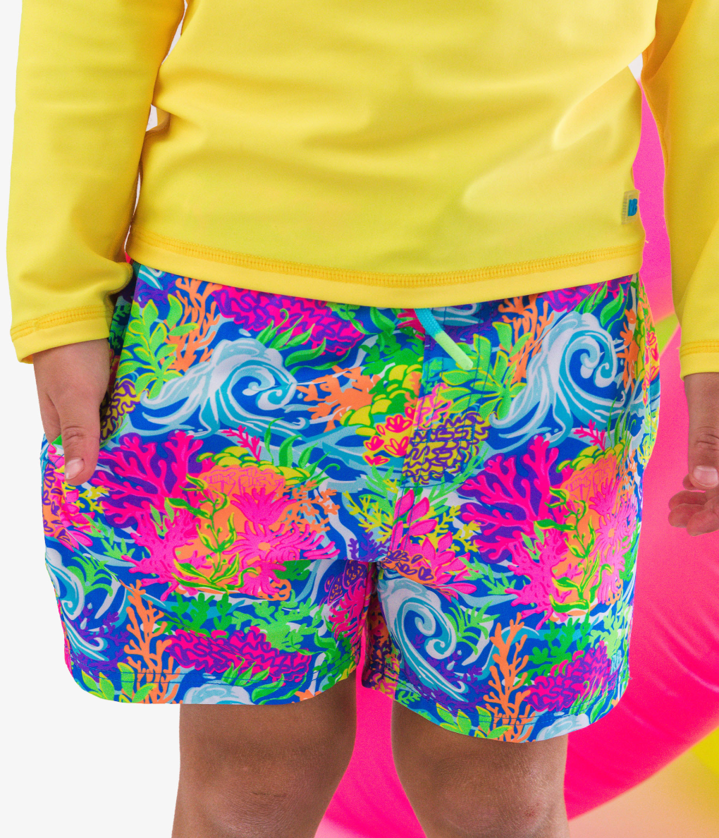 Hybrid Swim Trunk, Ocean Coral