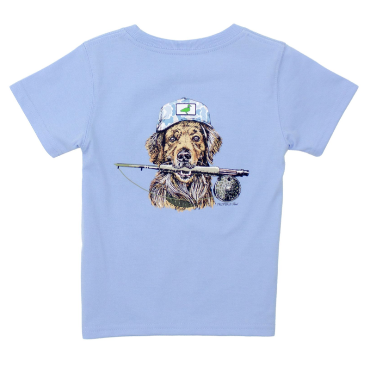 Short Sleeve Tee, Light Blue Fishing Buddy - Magpies Paducah