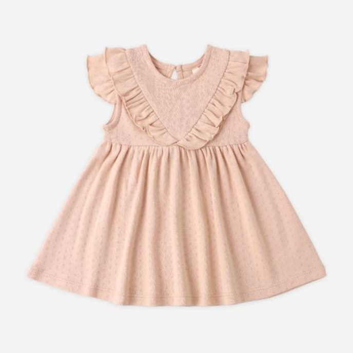 Sleeveless Ruffle V Dress, Melon - Magpies Paducah