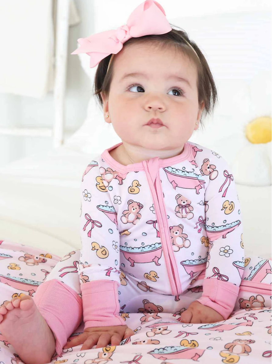 Convertible Zip Romper, Bathtime Besties - Magpies Paducah