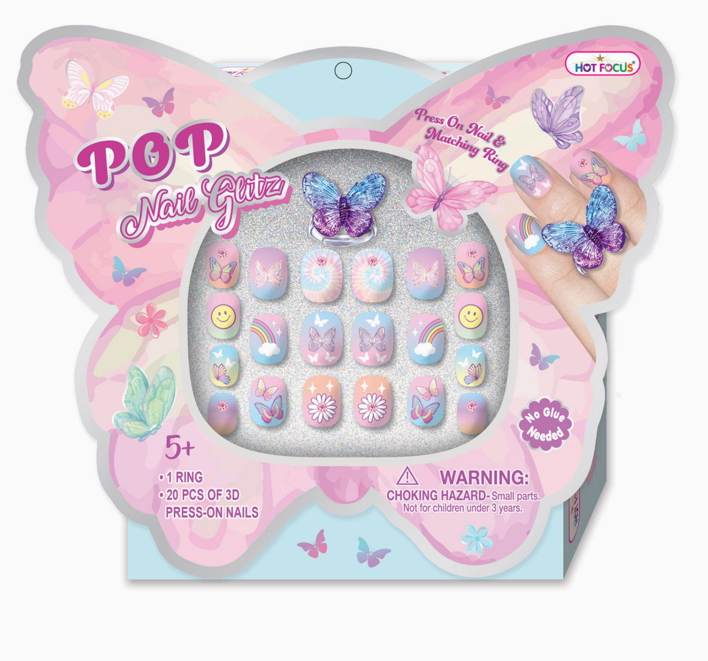 Pop Nail Glitz, Tie Dye Butterfly - Magpies Paducah