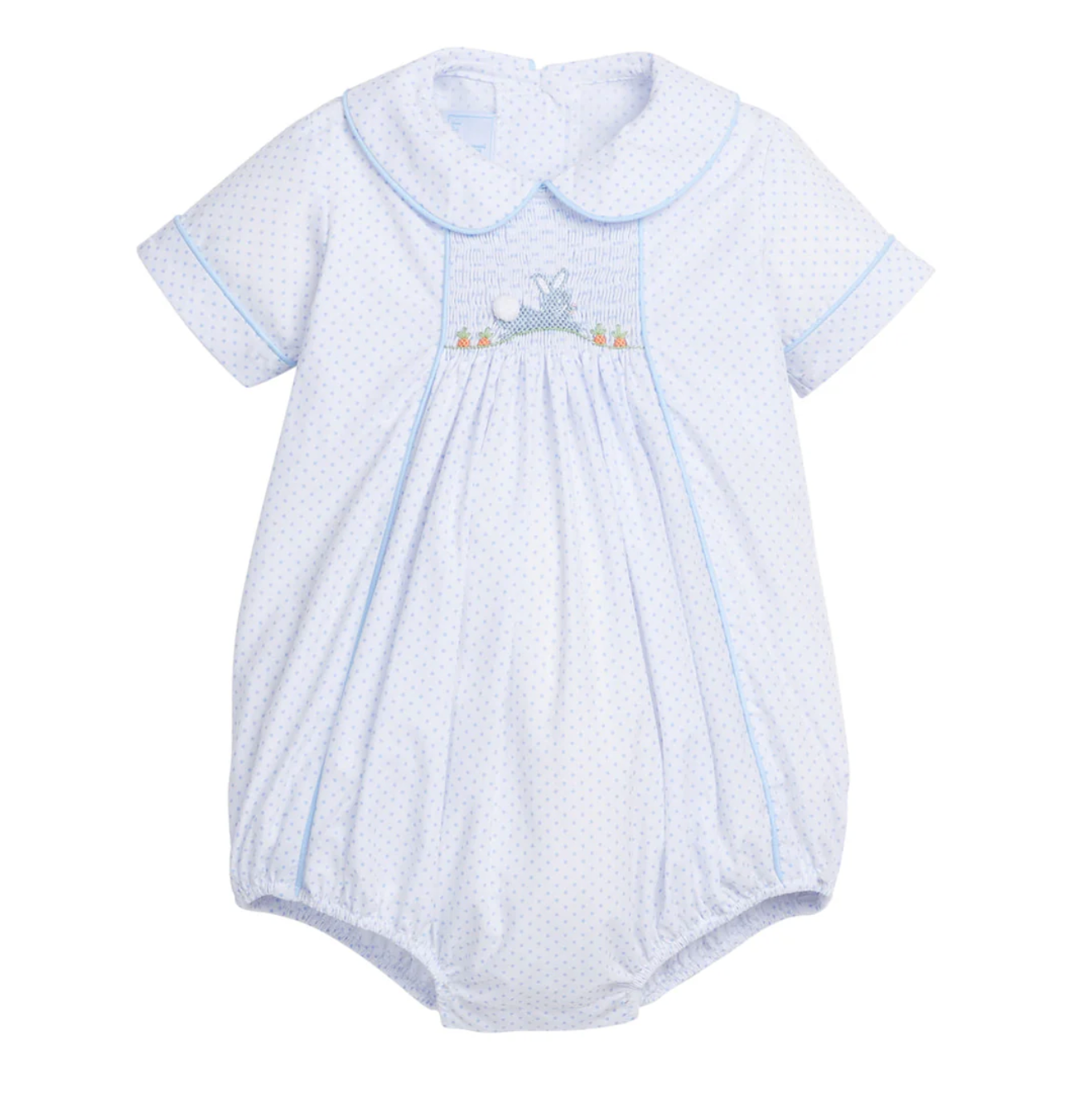 Chest Smocked Bubble, Blue Bunny - Magpies Paducah