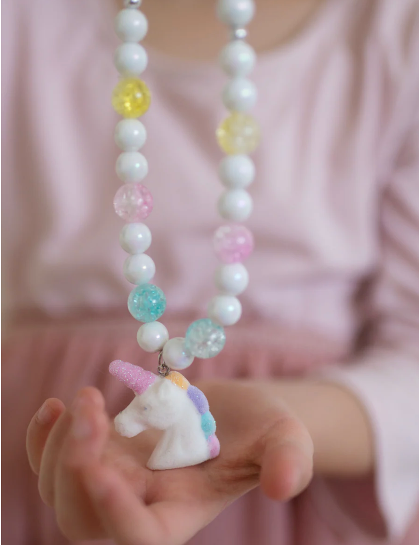 White Unicorn Necklace + Bracelet Set - Magpies Paducah
