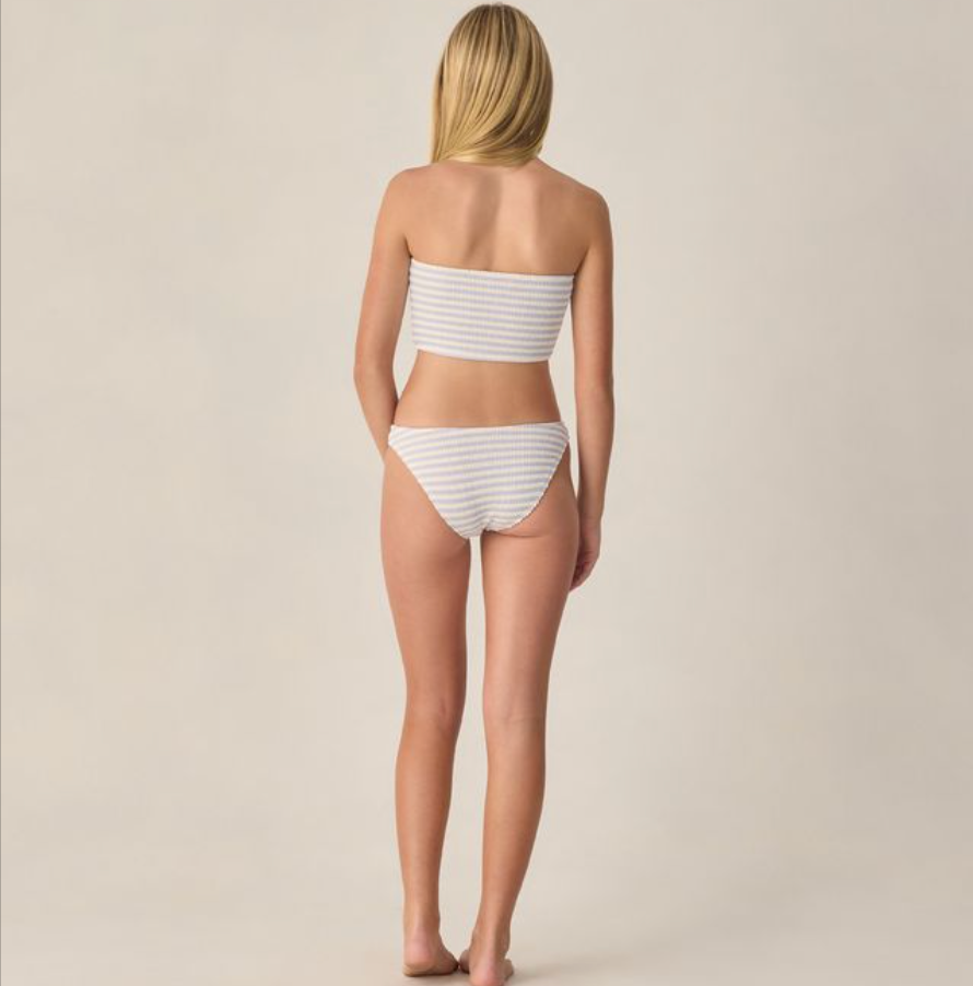 Teen Ruffle Bandeau Bikini Set, Periwinkle - Magpies Paducah