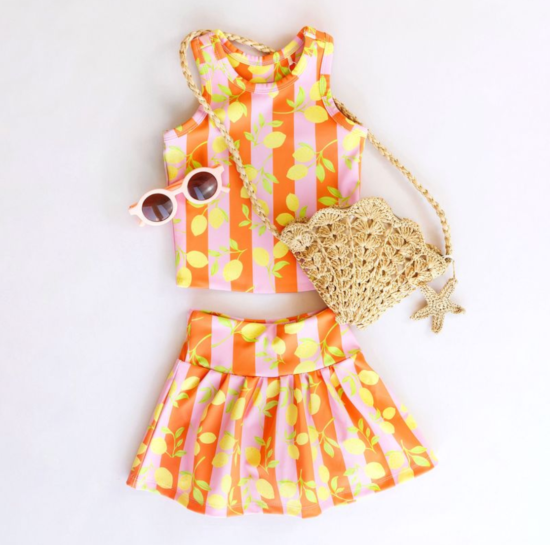 Sporty Sarah Set, Pink Lemons - Magpies Paducah