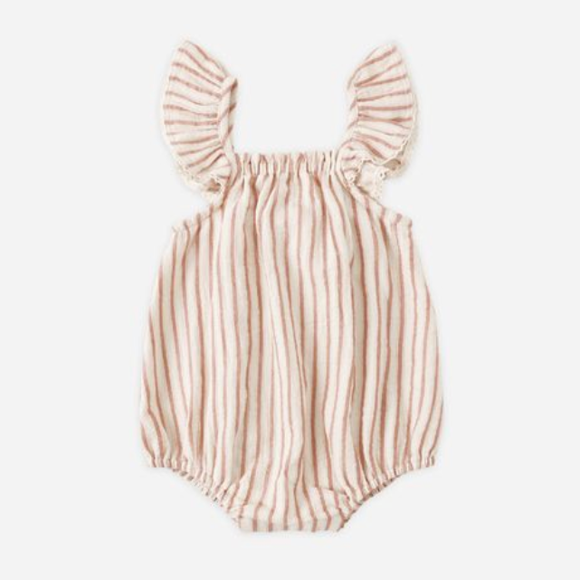 Bonnie Romper, Poppy Stripe - Magpies Paducah