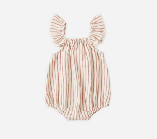 Bonnie Romper, Poppy Stripe - Magpies Paducah