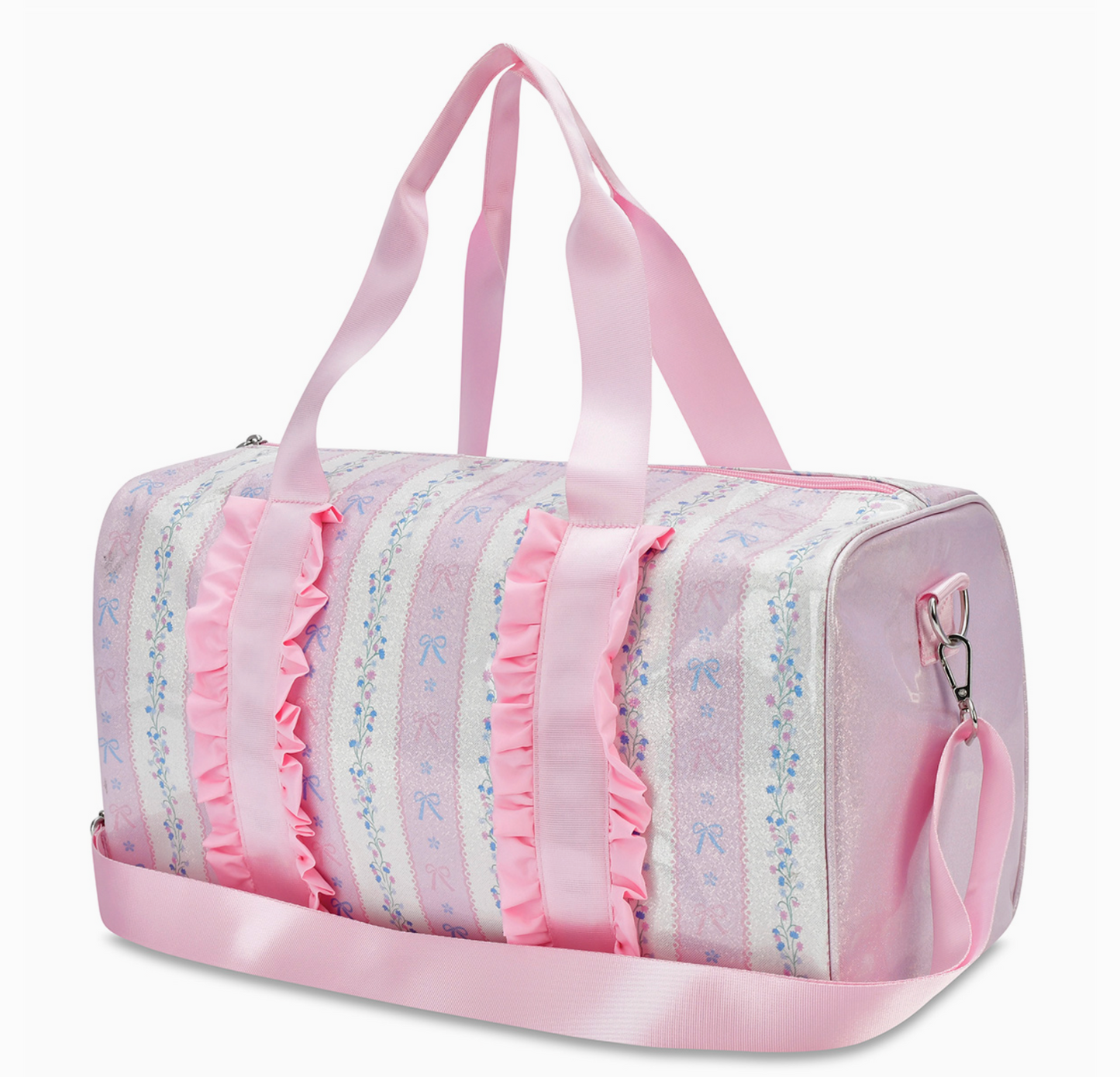 Floral Stripes Duffle Bag - Magpies Paducah