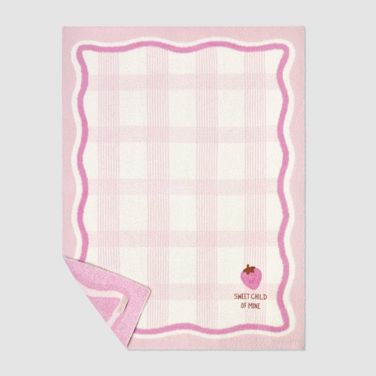 CozyChic Strawberry Stroller Blanket - Magpies Paducah
