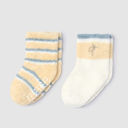 Cozychic Lite Baby Stripe Sock Set, Canary - Magpies Paducah