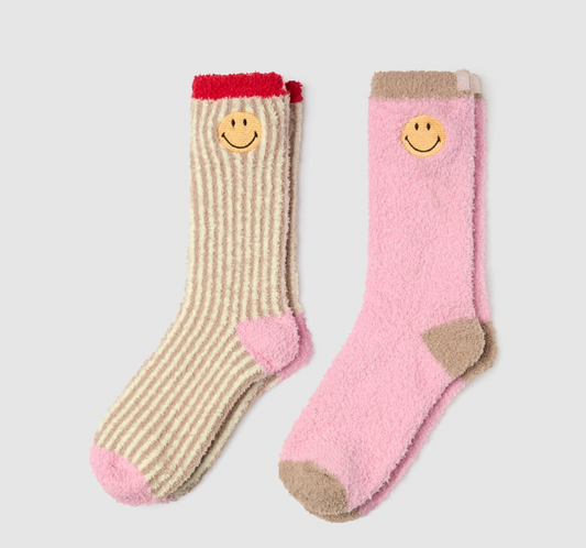 CozyChic® Smiley® Ribbed Sock Set - Magpies Paducah