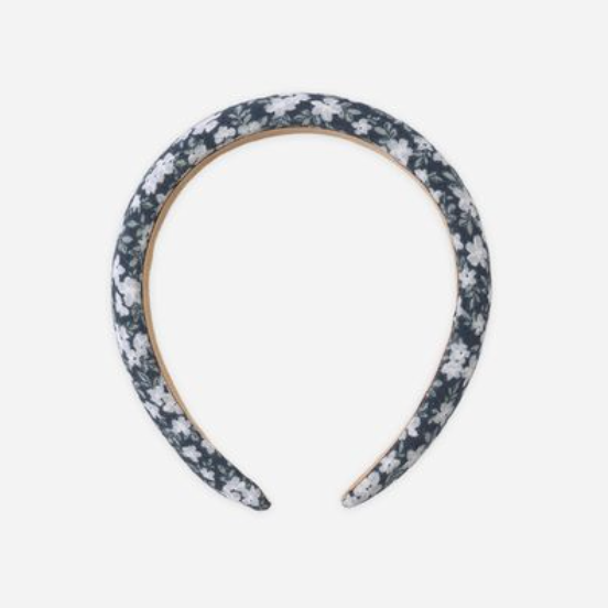 Padded Headband, Navy Floral - Magpies Paducah
