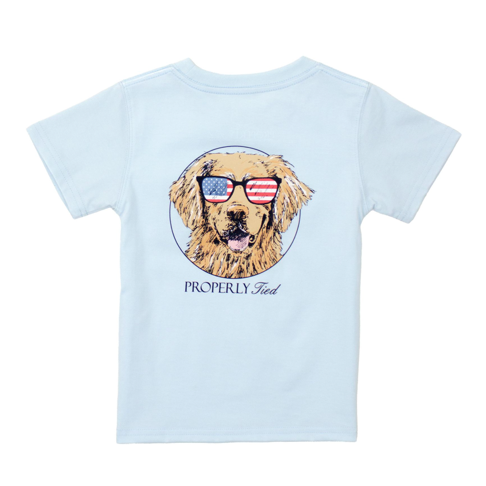 Short Sleeve Tee, Periwinkle Patriot Dag - Magpies Paducah
