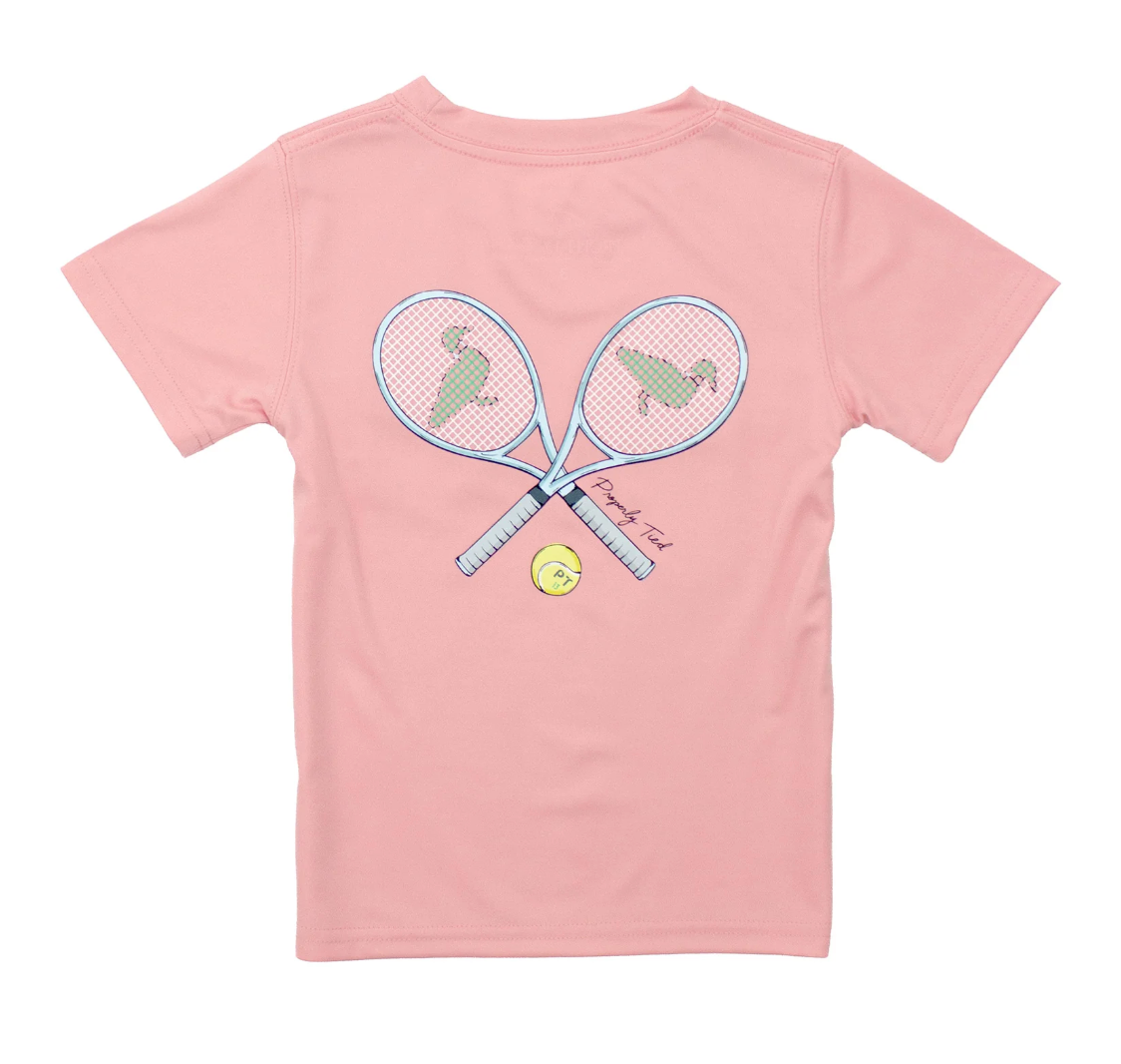 Girl's Performance Tee, Blush Tennis - Magpies Paducah