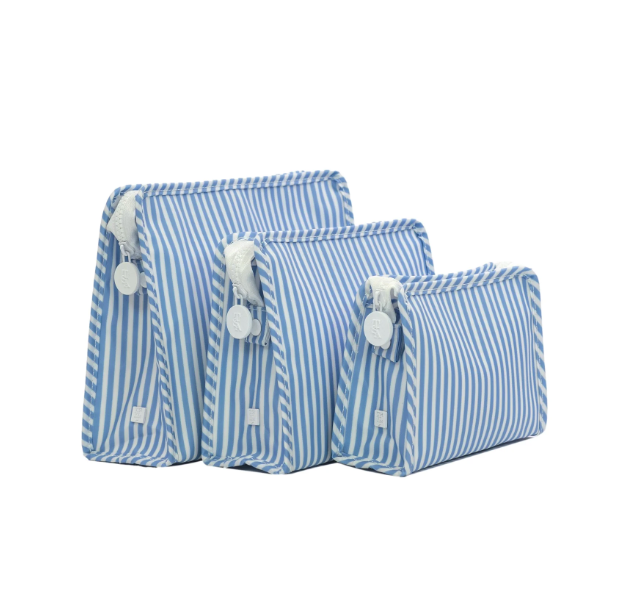 Roadie Zip Pouch, Pimlico Stripe Chambray - Magpies Paducah