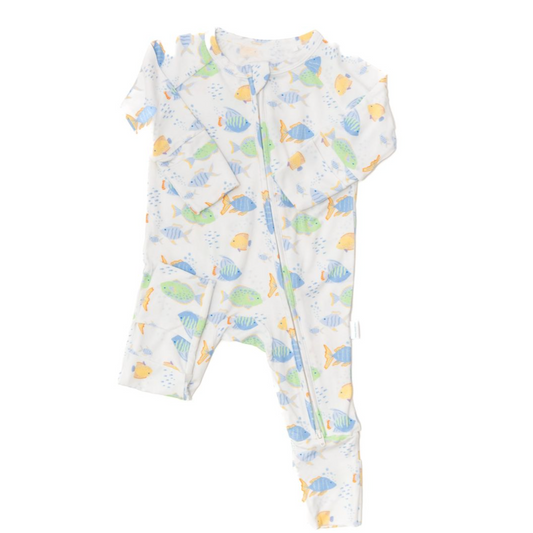 School of Fish Sleep Romper - Magpies Paducah