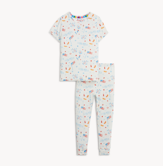 Modal Short Sleeve PJ Set, USA 250 - Magpies Paducah