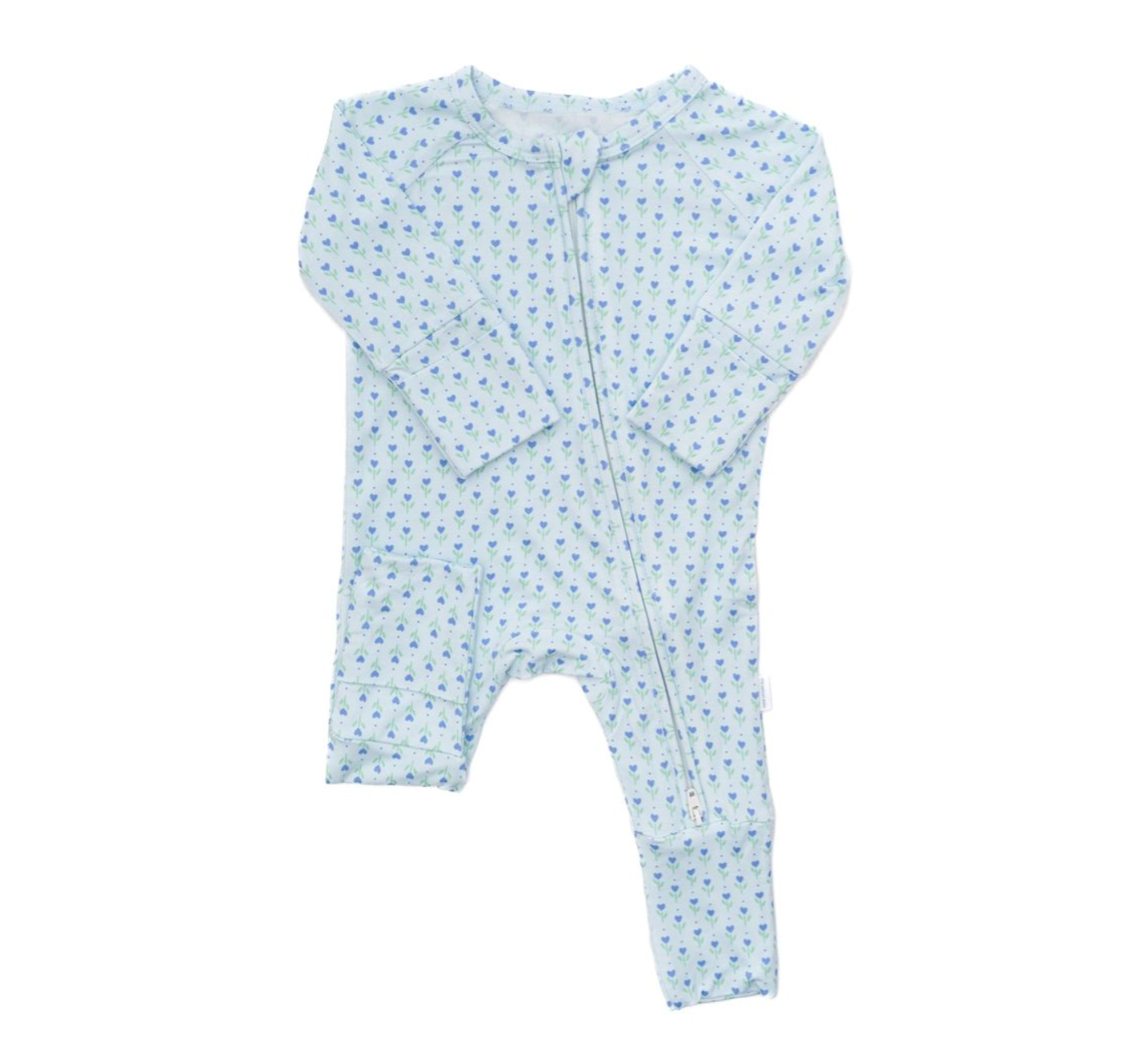 BB's Periwinkle Tulips Sleep Romper - Magpies Paducah